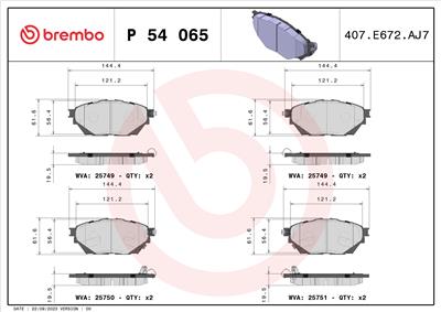 BREMBO P 54 065 EAN: 8020584118511.