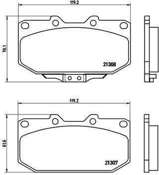 BREMBO P 56 025 Číslo výrobce: 21308. EAN: 8020584055052.