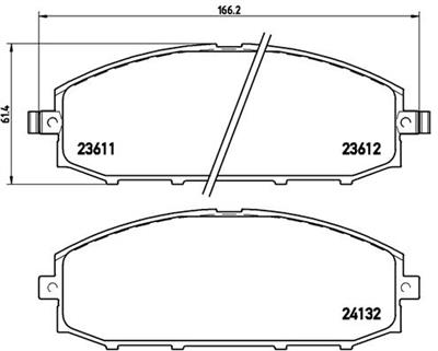 BREMBO P 56 041 Číslo výrobce: 23612. EAN: 8020584055212.