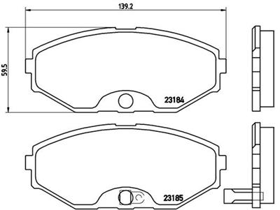 BREMBO P 56 045 Číslo výrobce: 23185. EAN: 8020584055250.