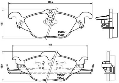 BREMBO P 59 030 Číslo výrobce: 23066. EAN: 8020584055618.