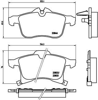BREMBO P 59 045 Číslo výrobce: 23833. EAN: 8020584055762.