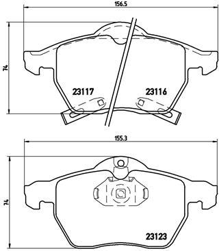 BREMBO P 59 048 Číslo výrobce: 23117. EAN: 8020584061527.