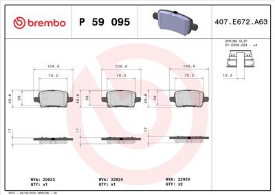 BREMBO P 59 095 Číslo výrobce: 22924. EAN: 8020584113097.