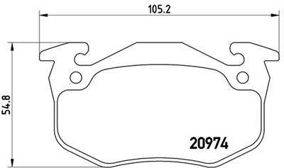 BREMBO P 61 032 Číslo výrobce: 20974. EAN: 8020584056080.