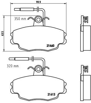 BREMBO P 61 043 Číslo výrobce: 21613. EAN: 8020584056196.
