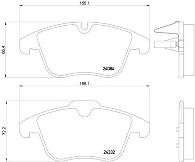 BREMBO P 61 106 Číslo výrobce: 24332. EAN: 8020584103548.