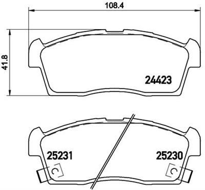 BREMBO P 61 108 Číslo výrobce: 25230. EAN: 8020584103562.