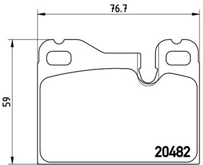BREMBO P 65 003 Číslo výrobce: 20482. EAN: 8020584056585.