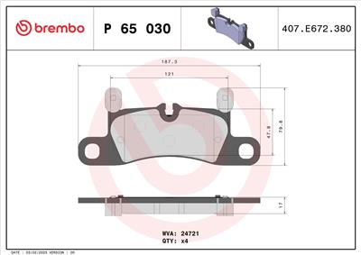 BREMBO P 65 030 Číslo výrobce: 24721. EAN: 8020584110836.