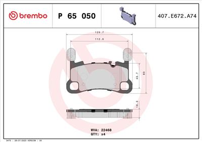 BREMBO P 65 050 EAN: 8020584118559.