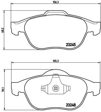 BREMBO P 68 032 Číslo výrobce: 23248. EAN: 8020584056950.