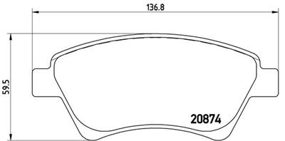 BREMBO P 68 034 Číslo výrobce: 23930. EAN: 8020584056974.