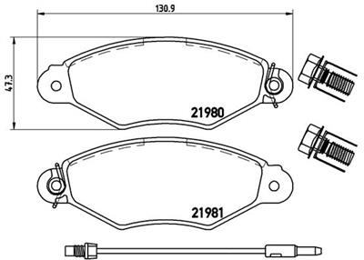 BREMBO P 68 042 Číslo výrobce: 21981. EAN: 8020584061930.