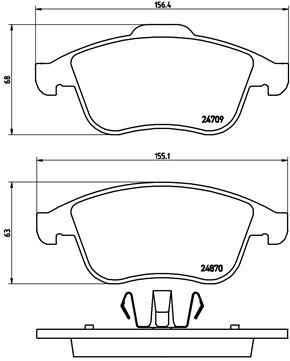 BREMBO P 68 045 Číslo výrobce: 24870. EAN: 8020584061961.