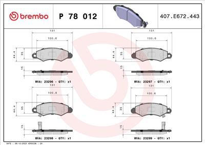 BREMBO P 78 012 EAN: 8020584057193.