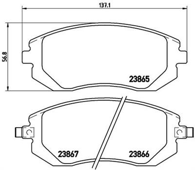 BREMBO P 78 013X Číslo výrobce: 23866. EAN: 8020584069219.