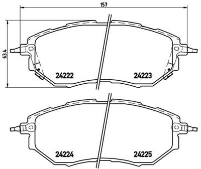 BREMBO P 78 017 Číslo výrobce: 24223. EAN: 8020584062067.