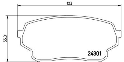 BREMBO P 79 019 Číslo výrobce: 24301. EAN: 8020584062098.