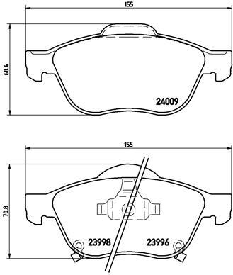 BREMBO P 83 043 Číslo výrobce: 23998. EAN: 8020584057780.