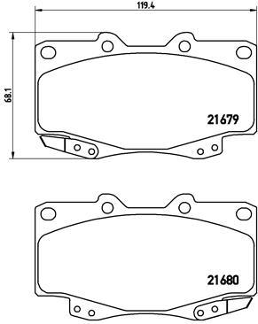 BREMBO P 83 069 Číslo výrobce: 21680. EAN: 8020584059692.