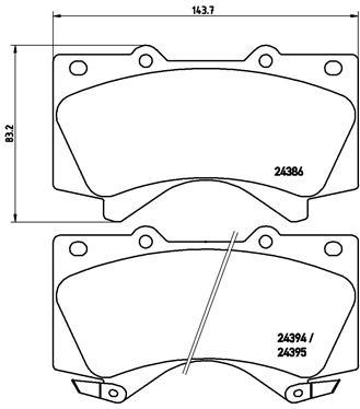 BREMBO P 83 107 Číslo výrobce: 24394. EAN: 8020584090930.