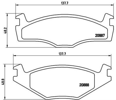 BREMBO P 85 005 Číslo výrobce: 20888. EAN: 8020584058084.