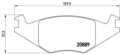 BREMBO P 85 019 Číslo výrobce: 20889. EAN: 8020584058220.