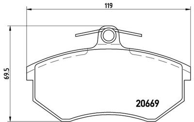 BREMBO P 85 092 Číslo výrobce: 20669. EAN: 8020584062418.