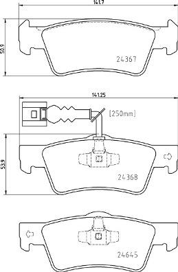 BREMBO P 85 163 Číslo výrobce: 24368. EAN: 8020584087008.