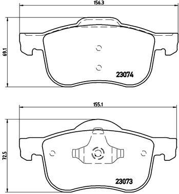 BREMBO P 86 016 Číslo výrobce: 23074. EAN: 8020584059043.