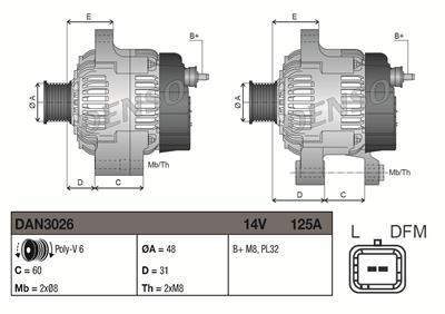DENSO DAN3026 EAN: 8717613173565.