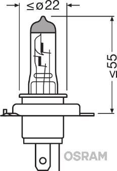 OSRAM 64193NBS Číslo výrobce: H4. EAN: 4052899992603.