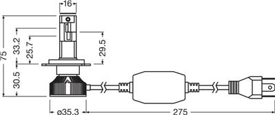 OSRAM 64193DWINN-2HB Číslo výrobce: H4 LED. EAN: 4062172408158.