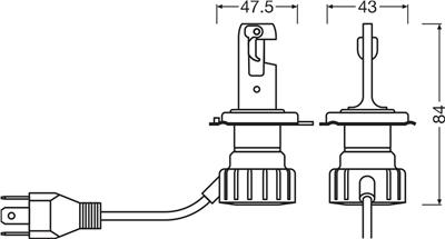OSRAM 64193DWNBSM-2HB Číslo výrobce: H4 LED. EAN: 4062172398138.