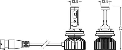 OSRAM 64219DWNBSM-2HB Číslo výrobce: H16 LED. EAN: 4062172410274.