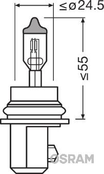 OSRAM 9007 Číslo výrobce: HB5. EAN: 4050300148816.