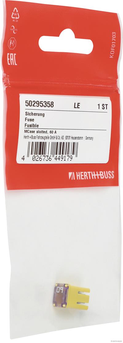 HERTH+BUSS ELPARTS 50295358 Číslo výrobce: MCase. EAN: 4026736449179.