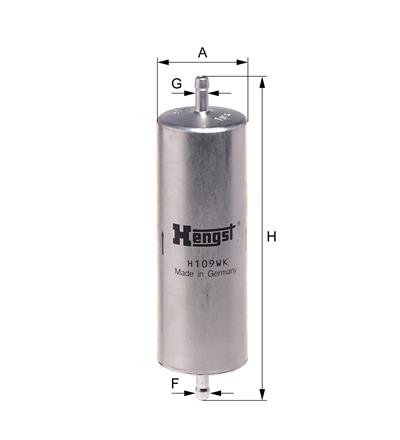 HENGST FILTER H109WK Číslo výrobce: 462200000. EAN: 4030776006254.