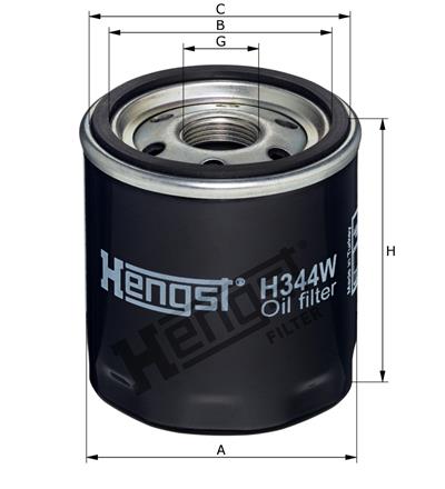 HENGST FILTER H344W Číslo výrobce: 5475100000. EAN: 4030776067736.