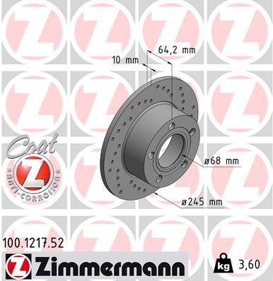 ZIMMERMANN 100.1217.52 EAN: 4250238746249.