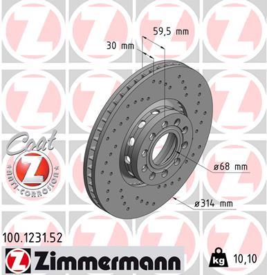 ZIMMERMANN 100.1231.52 EAN: 4250238749462.