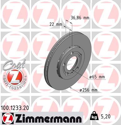 ZIMMERMANN 100.1233.20 EAN: 4250238718093.