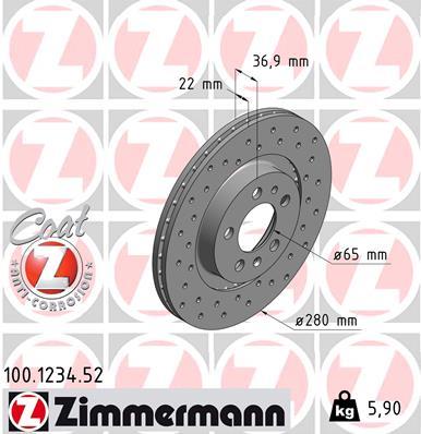 ZIMMERMANN 100.1234.52 EAN: 4250238745761.