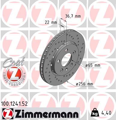 ZIMMERMANN 100.1241.52 EAN: 4250238746294.