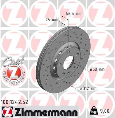 ZIMMERMANN 100.1242.52 EAN: 4250238745631.