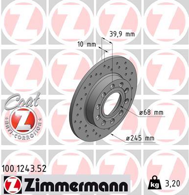 ZIMMERMANN 100.1243.52 EAN: 4250238751311.