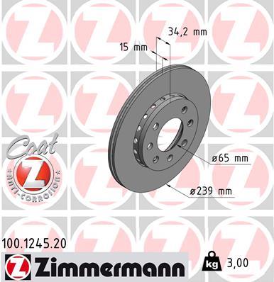 ZIMMERMANN 100.1245.20 EAN: 4250238765943.