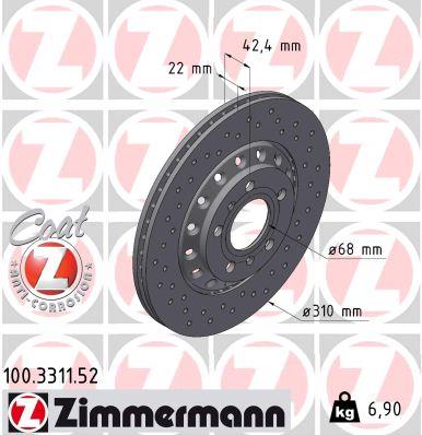 ZIMMERMANN 100.3311.52 EAN: 4250238749332.