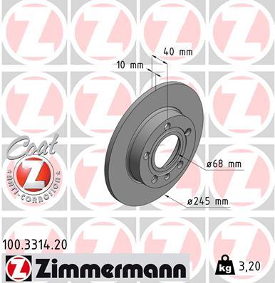 ZIMMERMANN 100.3314.20 EAN: 4250238718253.